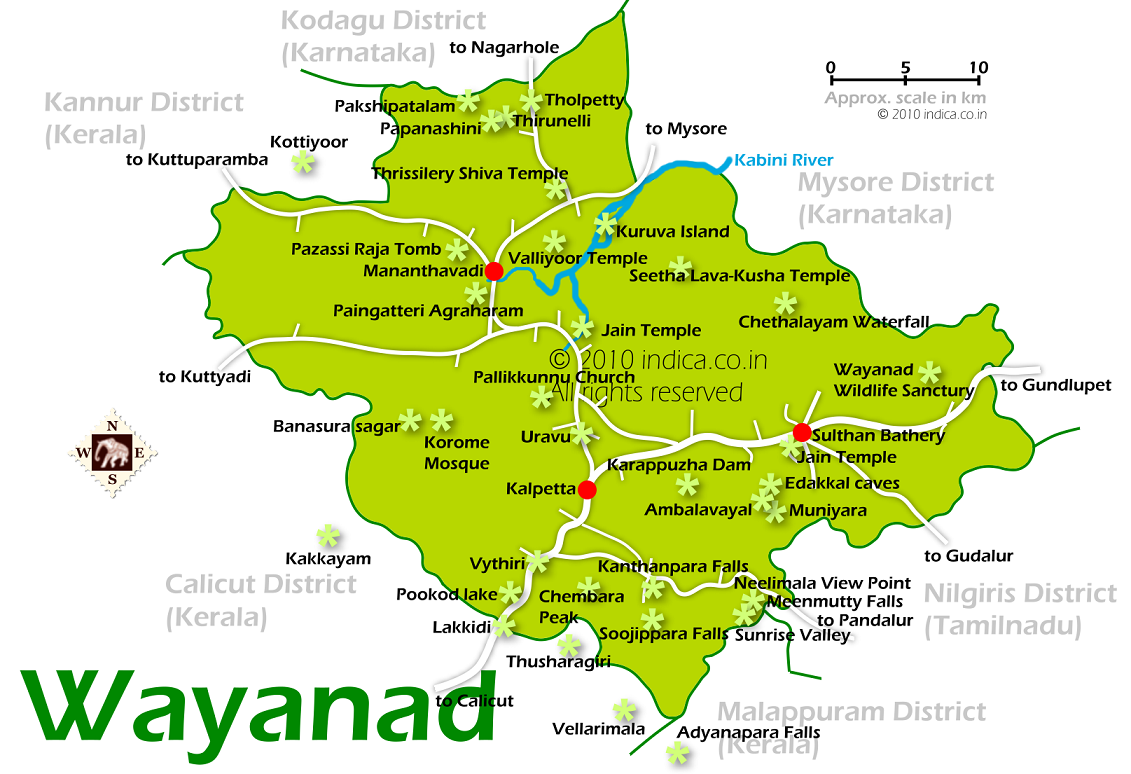 Tourist Map Of Kerala And Tamilnadu Kerala Distance Map Kerala Road